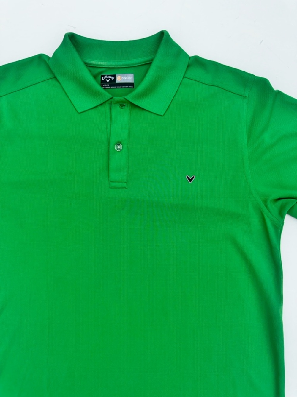 Callaway Opti-Dri Men's Large solid green  Golf Polo clearance price